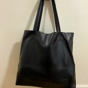 Urban Outfitters Black Vegan Leather Tote Bag